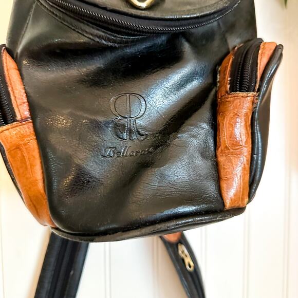 Belle Rose Leather Bucket Bag with Handle And Strap - Picture 4 of 13
